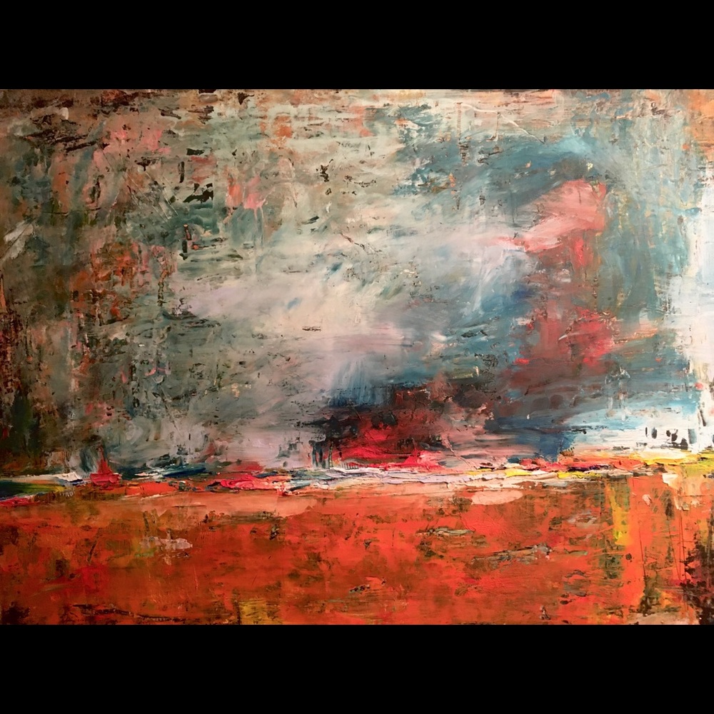 Stunning abstract landscape in oil